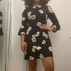 Cute black floral dress!